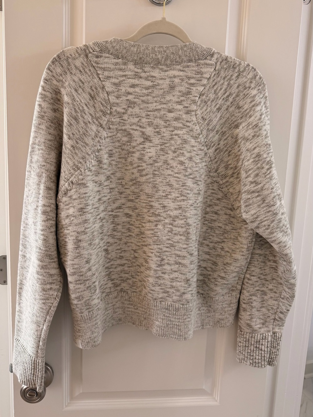 lululemon athletica Boxy Cotton-Blend Cardigan — Bone/Raw Linen - Picture 3 of 4